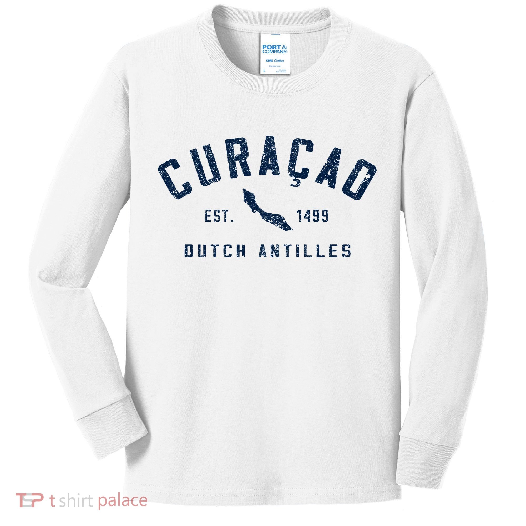Curacao Dutch Caribbean Souvenir Cruise Vacation Kids Long Sleeve Shirt