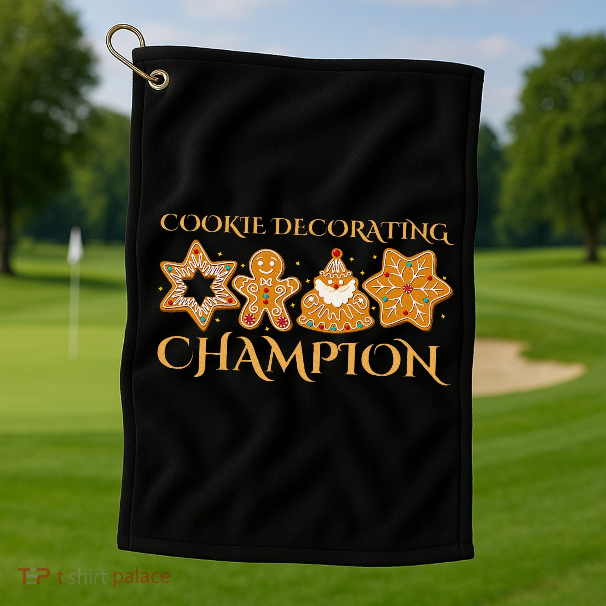 Cookie Decorating Champion Baking Christmas Family Matching Golf Towel