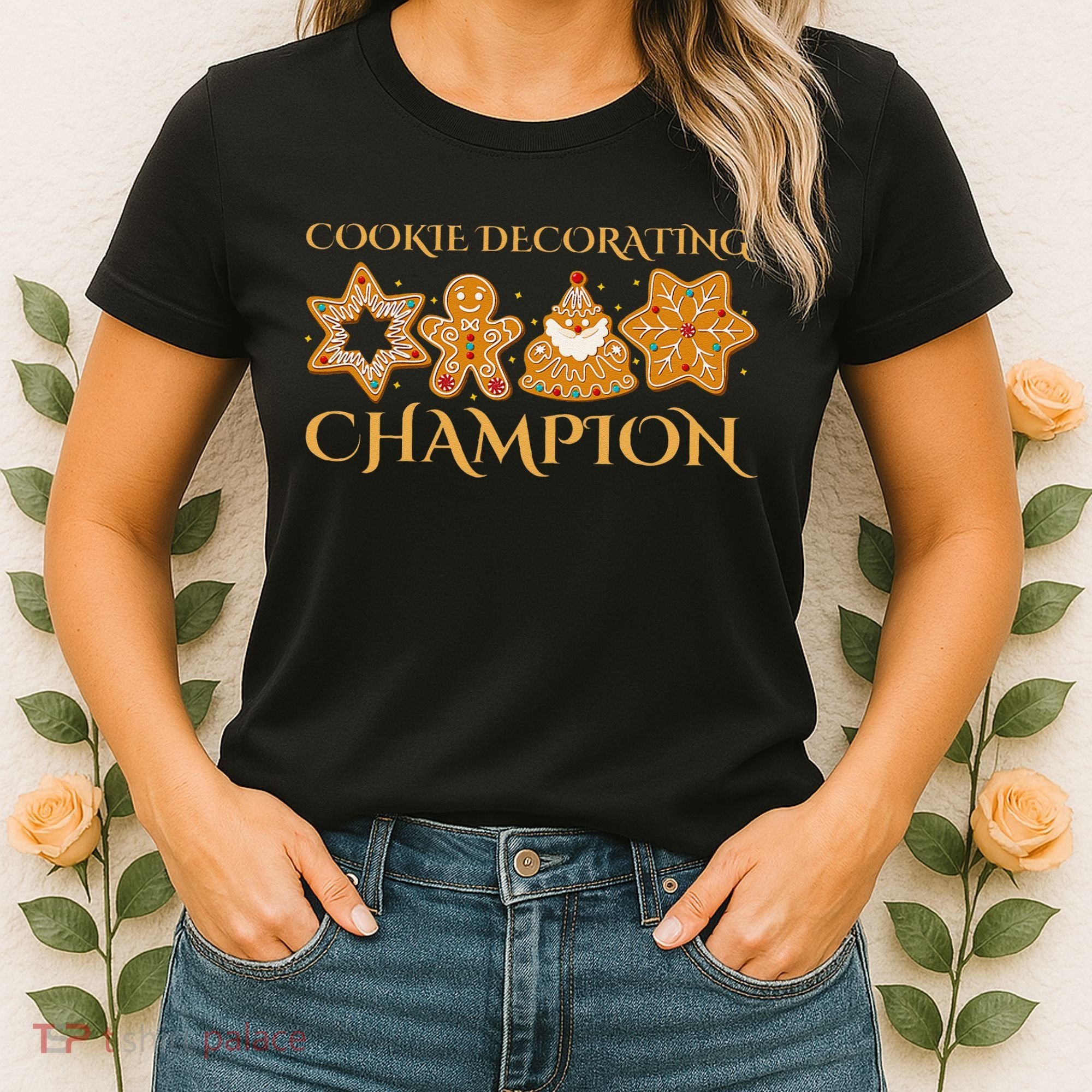 Cookie Decorating Champion Baking Christmas Family Matching Women's T-Shirt