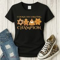 Cookie Decorating Champion Baking Christmas Family Matching Women's T-Shirt thumb 3