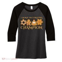 Cookie Decorating Champion Baking Christmas Family Matching Women's Tri-Blend 3/4-Sleeve Raglan Shirt thumb 0