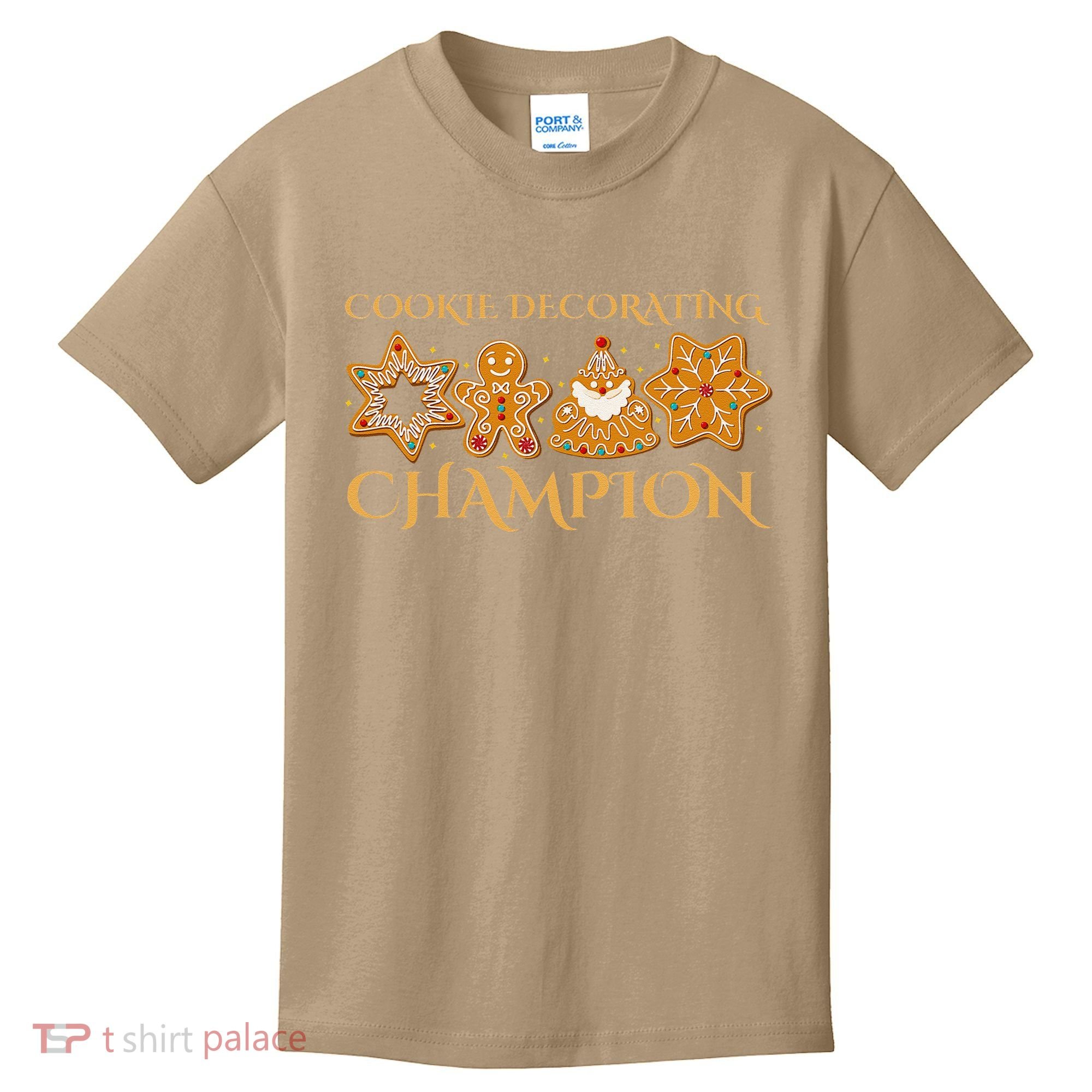 Cookie Decorating Champion Baking Christmas Family Matching Kids T-Shirt