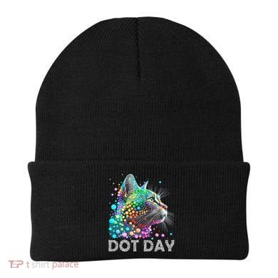 Colorful Dots Cat Lover Happy Dot Day Beanie