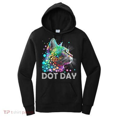 Colorful Dots Cat Lover Happy Dot Day Women's Hoodie