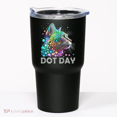 Colorful Dots Cat Lover Happy Dot Day Tumbler