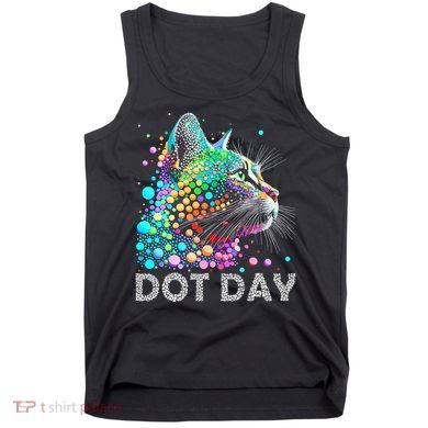 Colorful Dots Cat Lover Happy Dot Day Tank Top