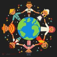 Cultural Diversity Children Around The World Earth Day Gift Women's Sweatshirt thumb 2