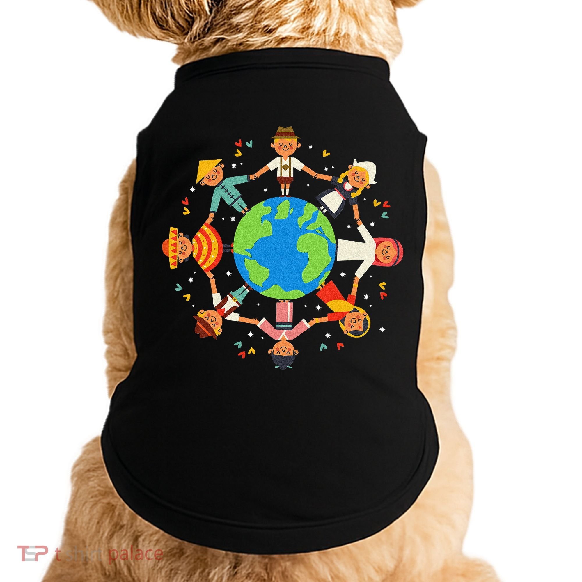 Cultural Diversity Children Around The World Earth Day Gift Doggie Tank