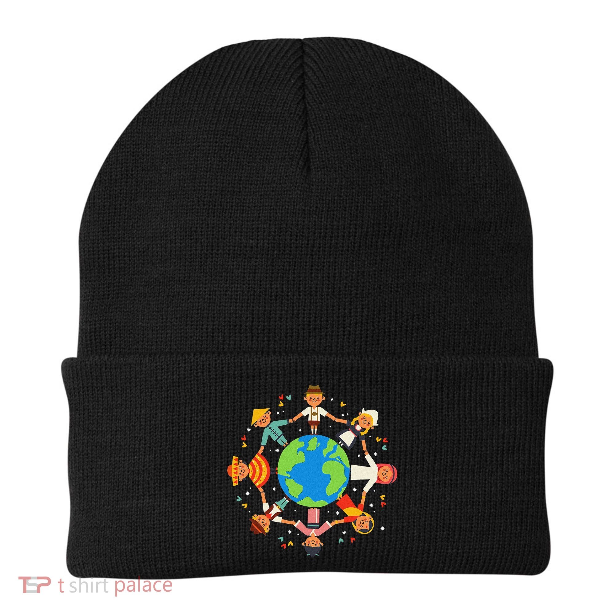 Cultural Diversity Children Around The World Earth Day Gift Beanie