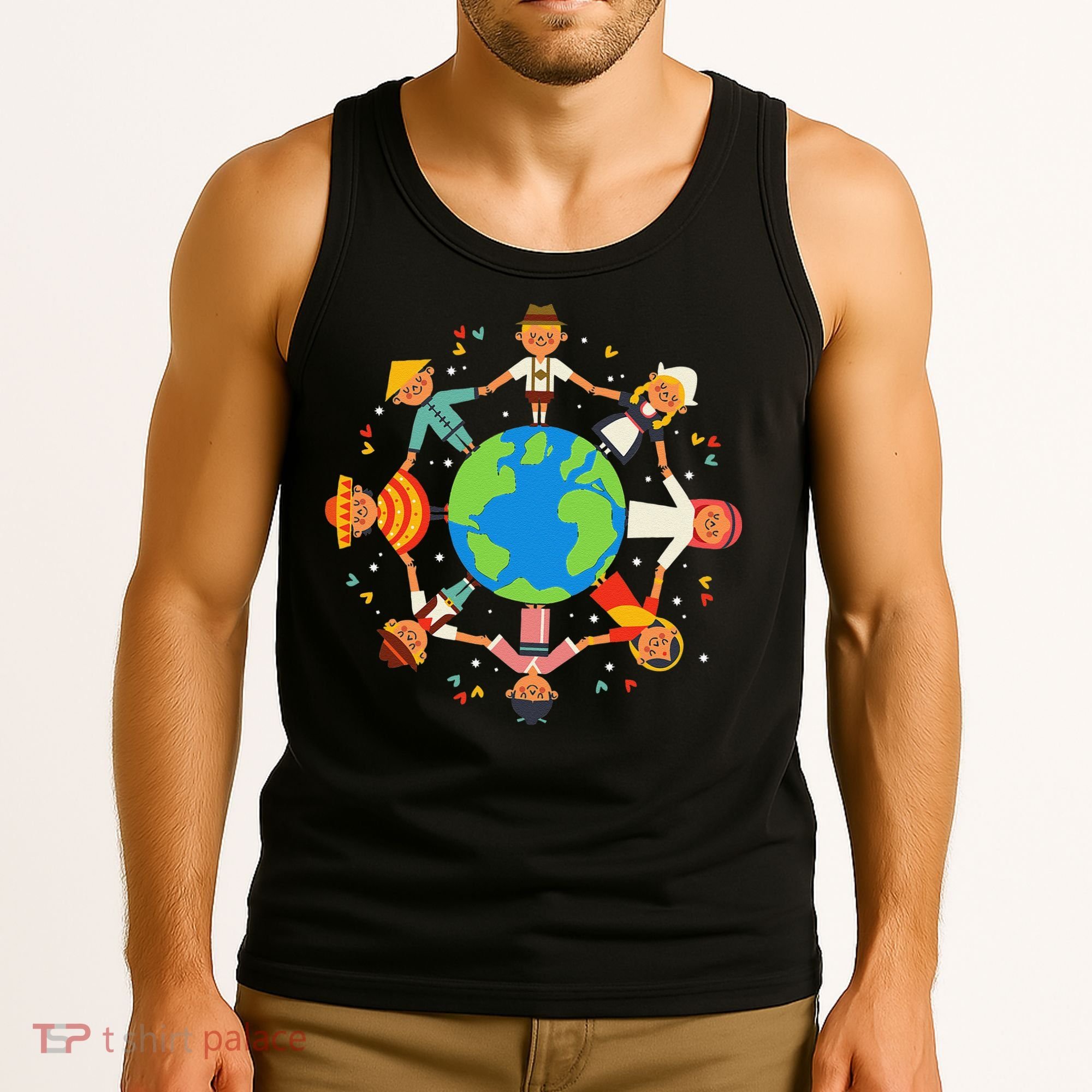 Cultural Diversity Children Around The World Earth Day Gift Tank Top