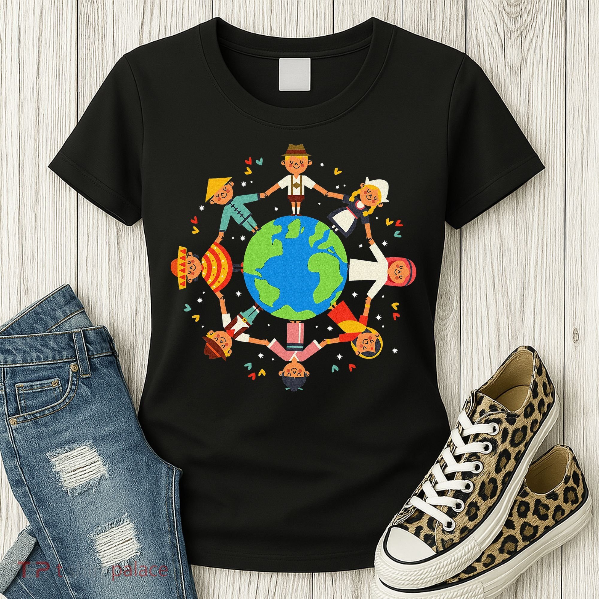 Cultural Diversity Children Around The World Earth Day Gift Women's T-Shirt