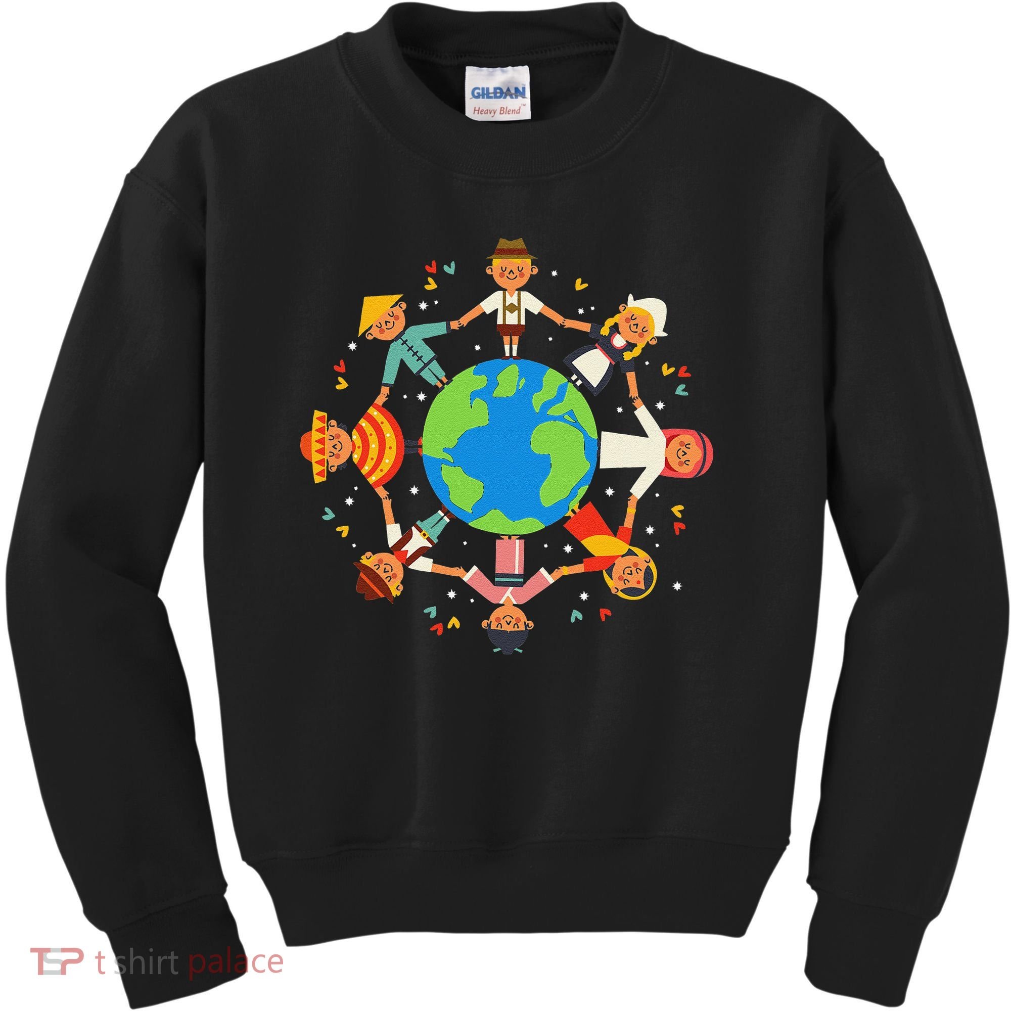 Cultural Diversity Children Around The World Earth Day Gift Kids Sweatshirt