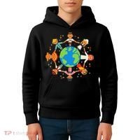 Cultural Diversity Children Around The World Earth Day Gift Kids Hoodie thumb 4