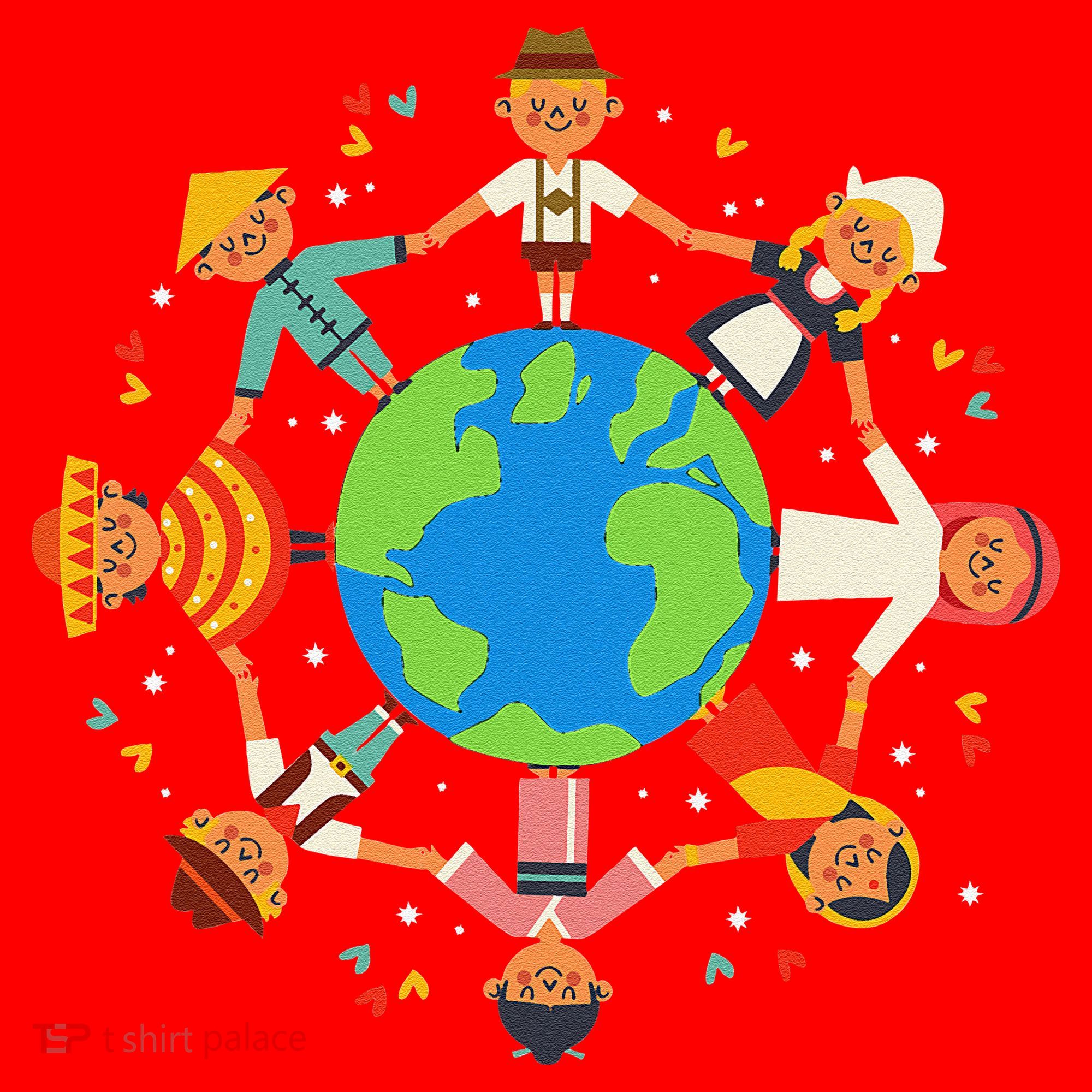 Cultural Diversity Children Around The World Earth Day Gift Santa Hat