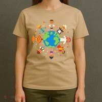 Cultural Diversity Children Around The World Earth Day Gift T-Shirt thumb 4
