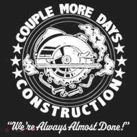 Couple Days Construction We’re Always Almost Done Golf Towel thumb 3