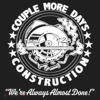 Couple Days Construction We’re Always Almost Done Golf Towel thumb 3