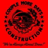 Couple Days Construction We’re Always Almost Done Santa Hat thumb 1