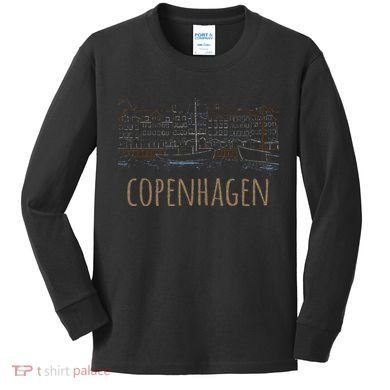Copenhagen Denmark Kids Long Sleeve Shirt
