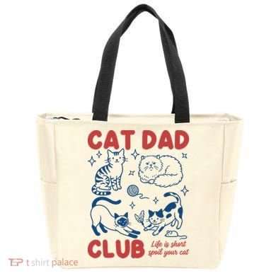 Cat Dad Club Tote Bag