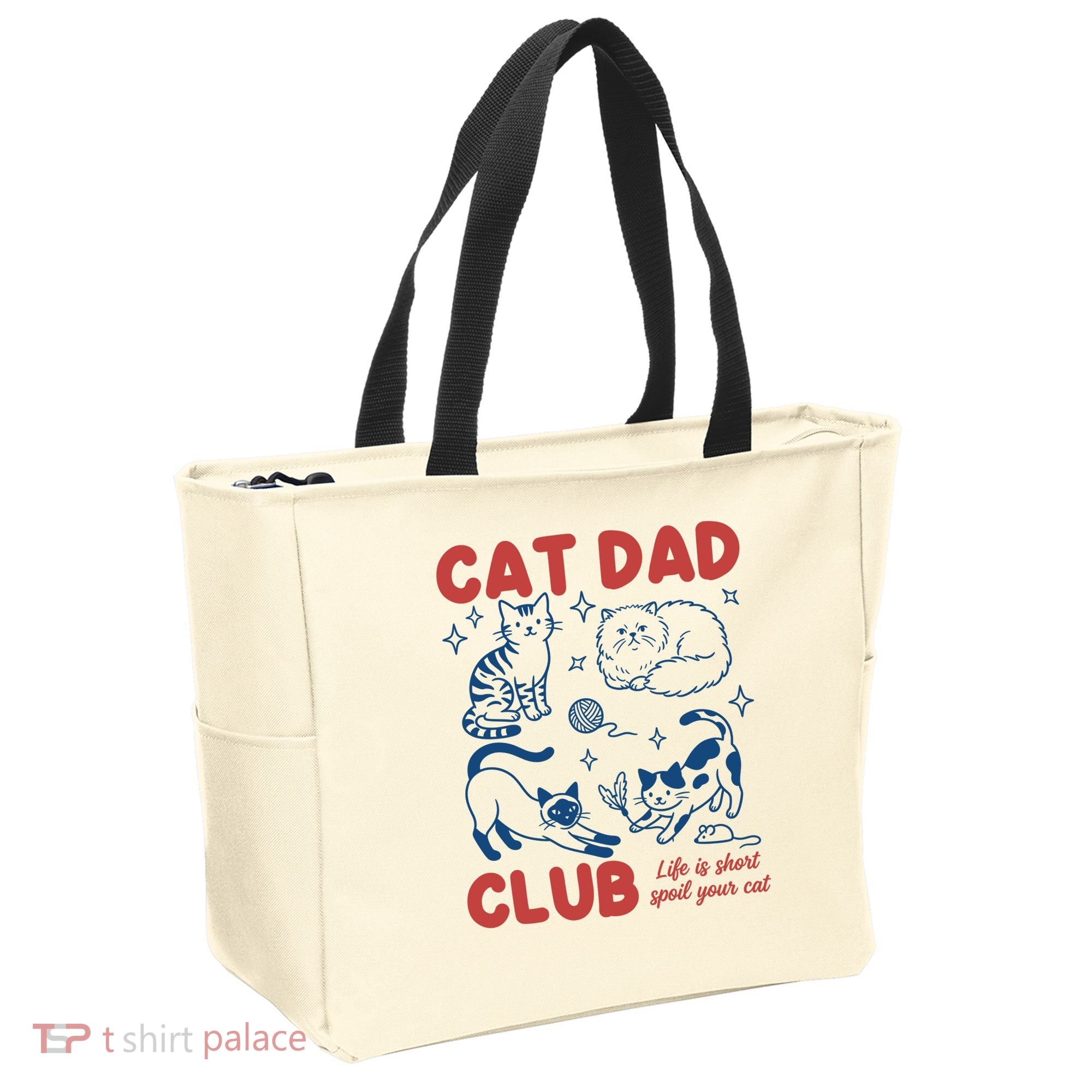 Cat Dad Club Tote Bag