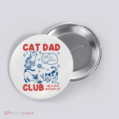 Cat Dad Club Button