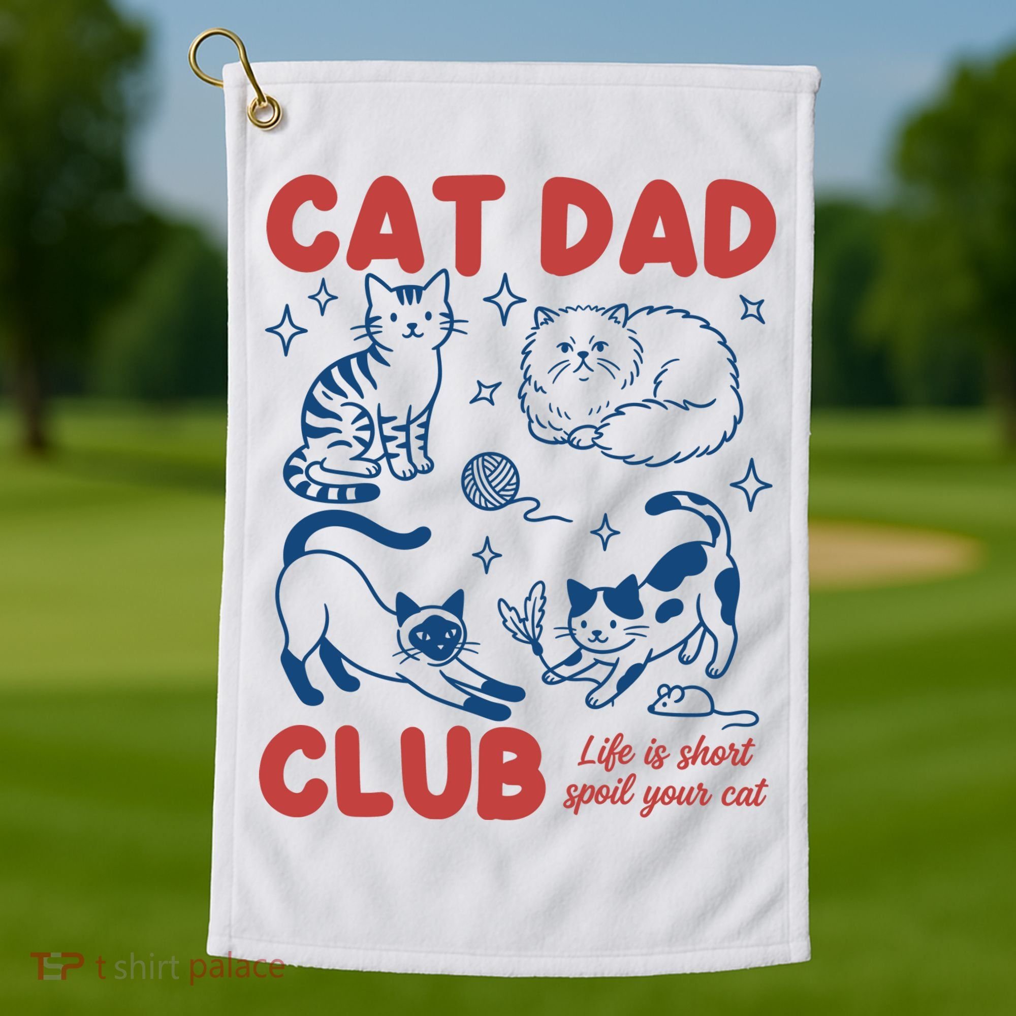 Cat Dad Club Golf Towel