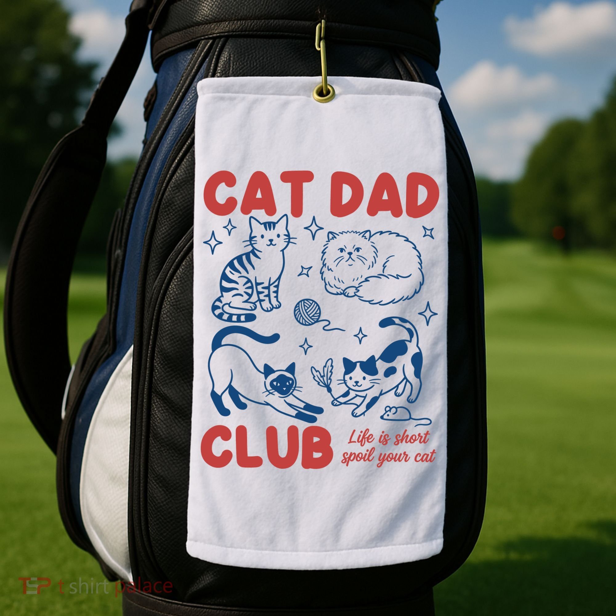 Cat Dad Club Golf Towel