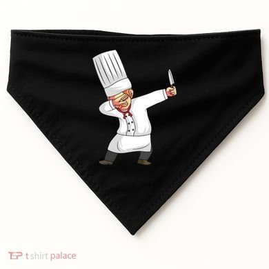 Chef Dabbing Chief Cook Culinary Sous Chef Cuisine Kitchen USA-Made Doggie Bandana