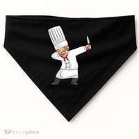 Chef Dabbing Chief Cook Culinary Sous Chef Cuisine Kitchen USA-Made Doggie Bandana thumb 0