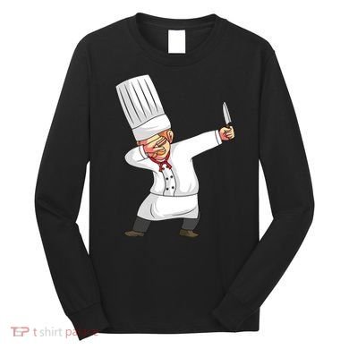 Chef Dabbing Chief Cook Culinary Sous Chef Cuisine Kitchen Long Sleeve Shirt