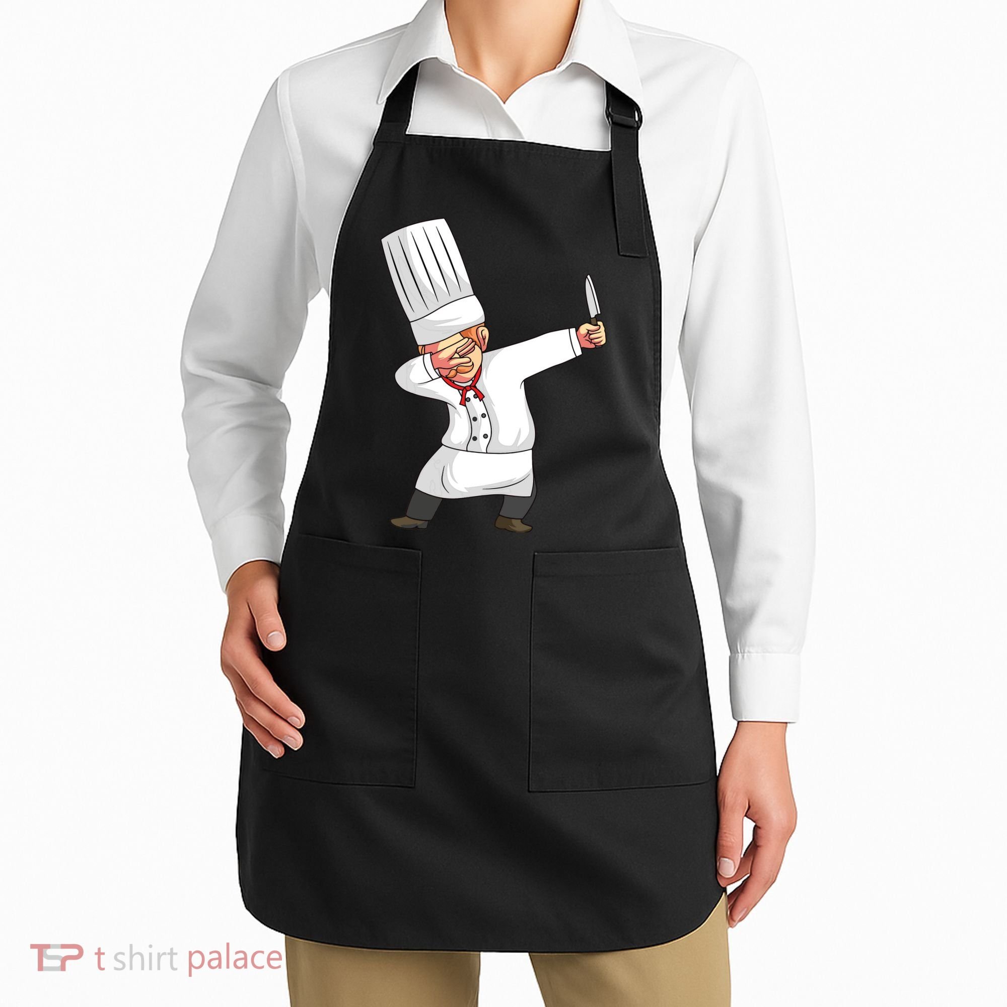 Chef Dabbing Chief Cook Culinary Sous Chef Cuisine Kitchen Apron