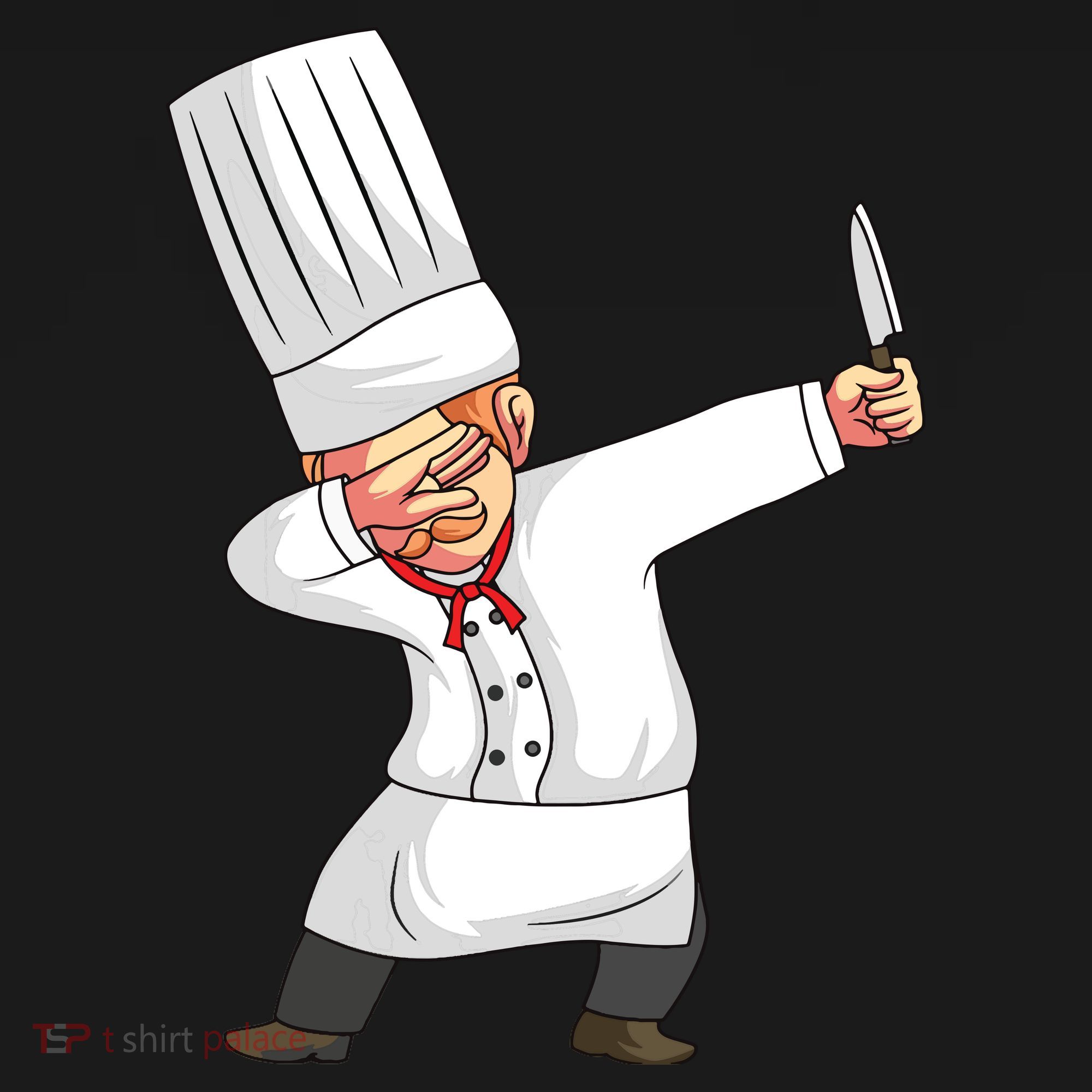 Chef Dabbing Chief Cook Culinary Sous Chef Cuisine Kitchen T-Shirt