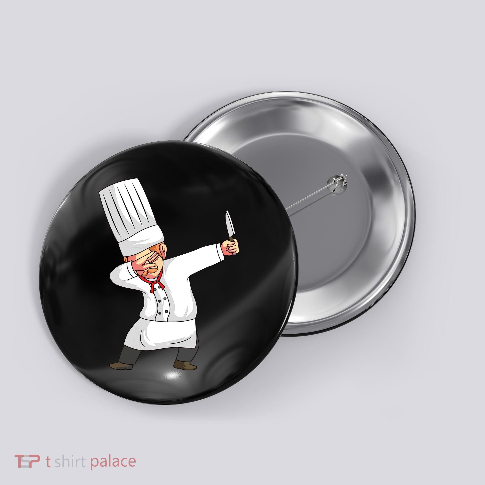 Chef Dabbing Chief Cook Culinary Sous Chef Cuisine Kitchen Button