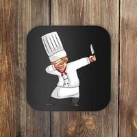Chef Dabbing Chief Cook Culinary Sous Chef Cuisine Kitchen Coaster thumb 0