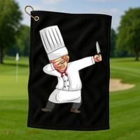Chef Dabbing Chief Cook Culinary Sous Chef Cuisine Kitchen Golf Towel thumb 1
