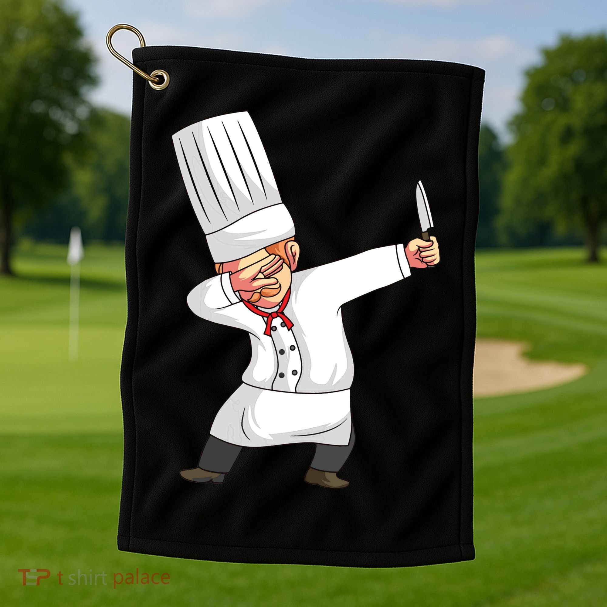 Chef Dabbing Chief Cook Culinary Sous Chef Cuisine Kitchen Golf Towel