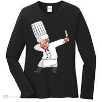 Chef Dabbing Chief Cook Culinary Sous Chef Cuisine Kitchen Women's Long Sleeve Shirt thumb 0
