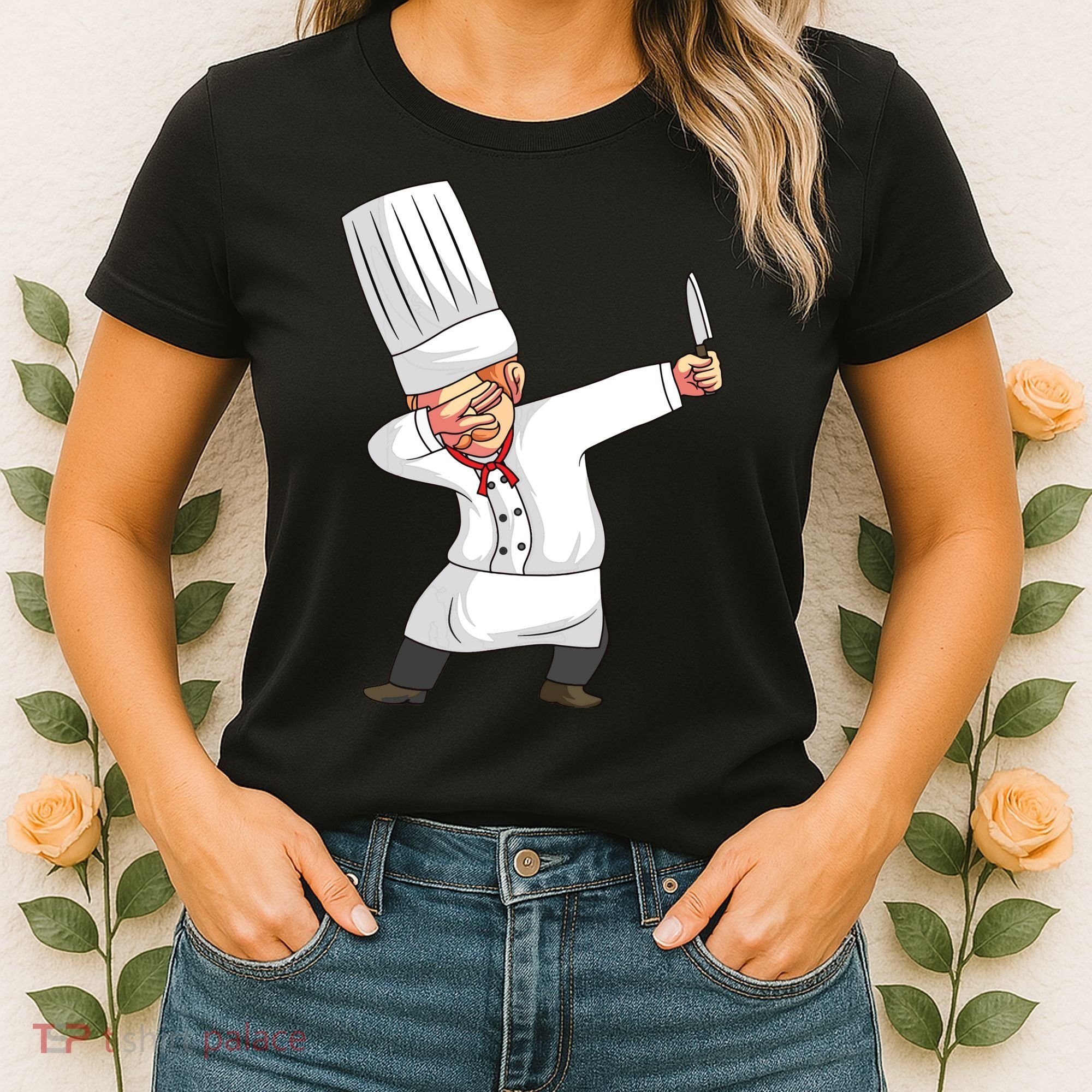 Chef Dabbing Chief Cook Culinary Sous Chef Cuisine Kitchen Women's T-Shirt