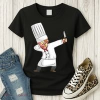 Chef Dabbing Chief Cook Culinary Sous Chef Cuisine Kitchen Women's T-Shirt thumb 3