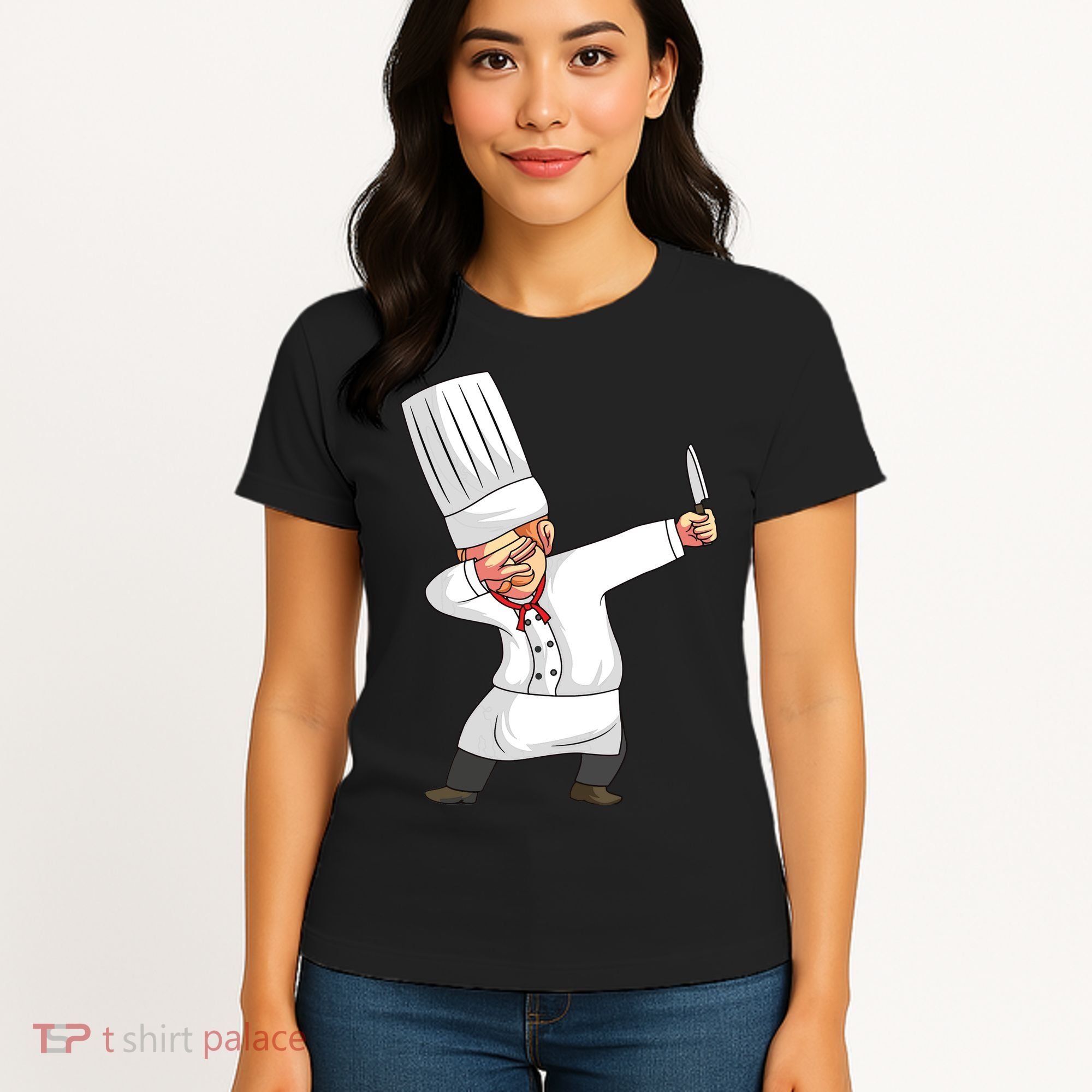 Chef Dabbing Chief Cook Culinary Sous Chef Cuisine Kitchen Women's T-Shirt