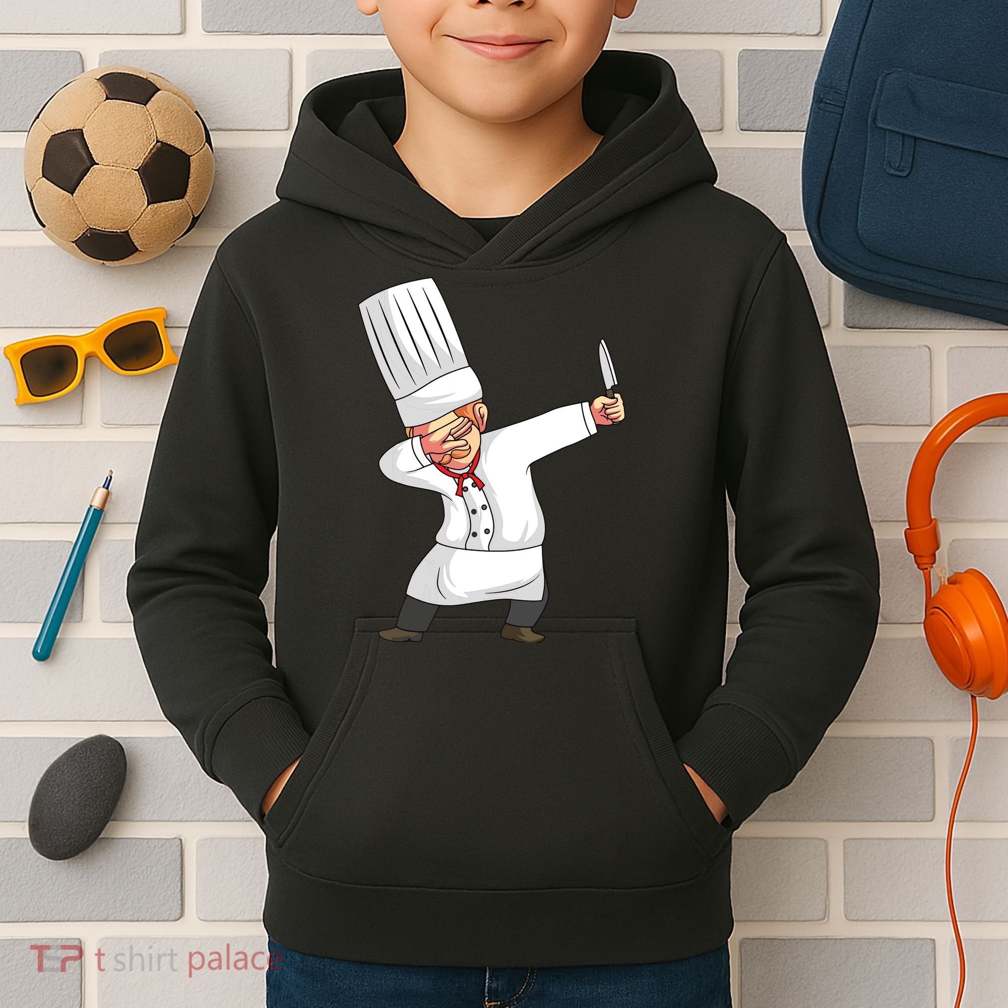 Chef Dabbing Chief Cook Culinary Sous Chef Cuisine Kitchen Kids Hoodie