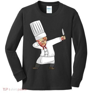 Chef Dabbing Chief Cook Culinary Sous Chef Cuisine Kitchen Kids Long Sleeve Shirt