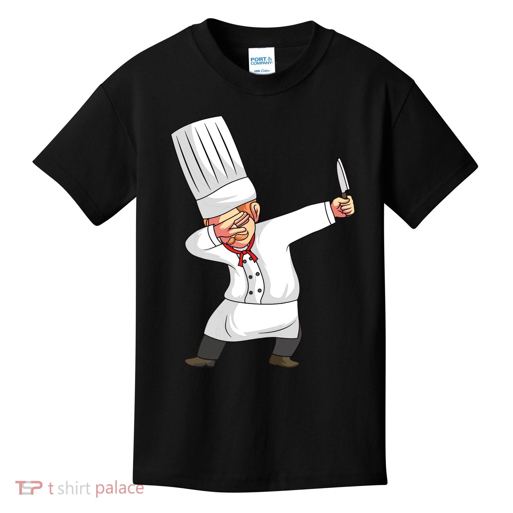 Chef Dabbing Chief Cook Culinary Sous Chef Cuisine Kitchen Kids T-Shirt