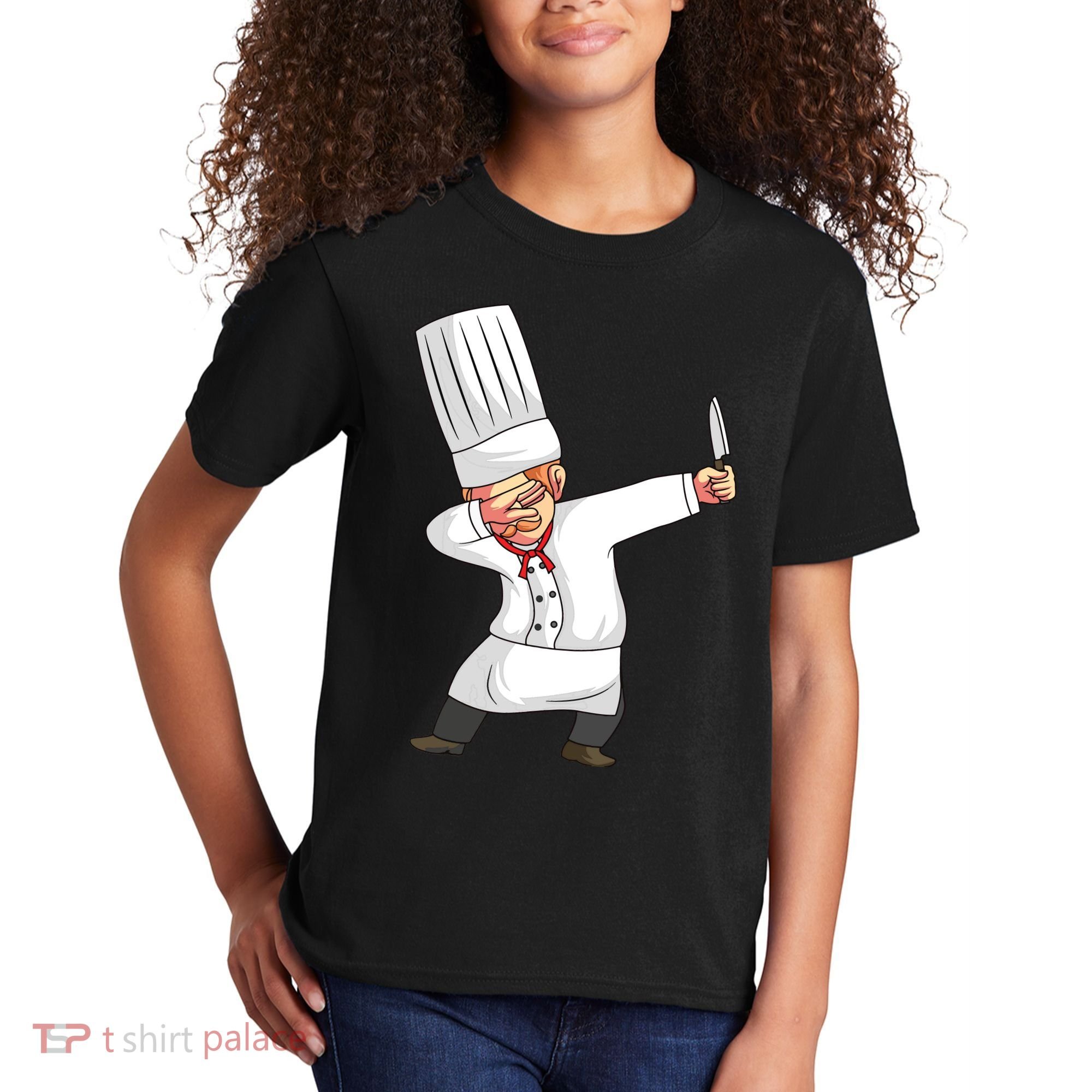 Chef Dabbing Chief Cook Culinary Sous Chef Cuisine Kitchen Kids T-Shirt