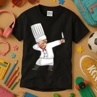 Chef Dabbing Chief Cook Culinary Sous Chef Cuisine Kitchen Kids T-Shirt thumb 3