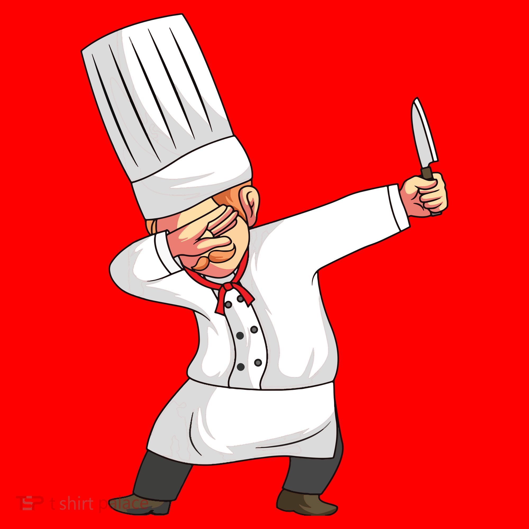 Chef Dabbing Chief Cook Culinary Sous Chef Cuisine Kitchen Santa Hat