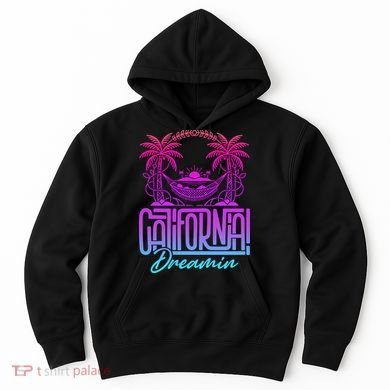 California Dreamin Colorful 1990s Retro Hoodie