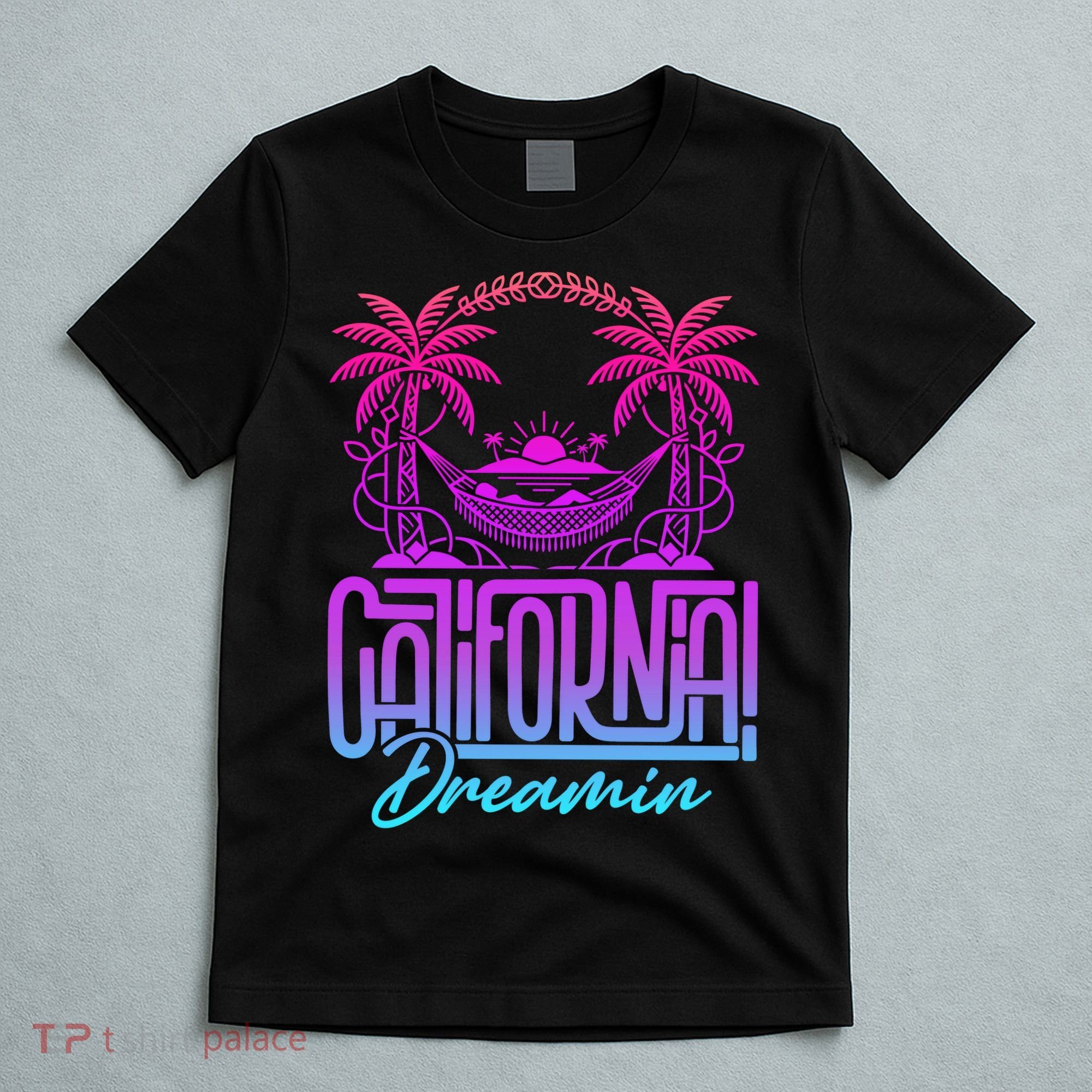 California Dreamin Colorful 1990s Retro T-Shirt