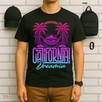 California Dreamin Colorful 1990s Retro T-Shirt thumb 6